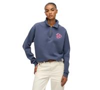 Sweatshirt collet half Zip femme Superdry Sd&co Neon Bleu XL