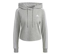 Adidas Sweatshirt court à capuche Femme Essentials 3-Bandes Gris XL