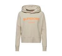 Sweatshirt à capuche Superdry Core Sport Crop beige blanc femme - XL