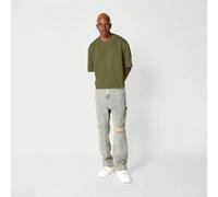 Sweatshirt court à manches courtes et encolure ras-du-cou surdimensionné, crop top pour la célébration de la Saint-Patrick. Vêtement de rue casual à thème irlandais, coupe ample, élément essentiel pou