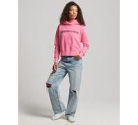 Superdry Code Core Sport Crop Box Hoodie Rose M Femme