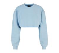 Sweatshirt crop brodÃ© de fleurs grandes tailles femme Urban Classics Bleu 2XL