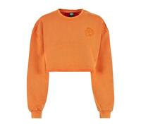 Sweatshirt crop brodÃ© de fleurs grandes tailles femme Urban Classics Orange 4XL