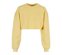 Sweatshirt crop brodé de fleurs grandes tailles femme Urban Classics Jaune 4XL