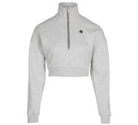 Sweatshirt crop half-zip femme Gorilla Wear Ocala Gris S