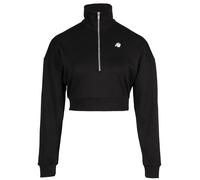 Sweatshirt crop half-zip femme Gorilla Wear Ocala Noir L