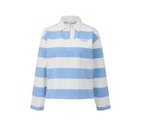 Sweatshirt dÃ©contractÃ© en coton avec broderie et dos allongÃ© femme s.Oliver Bleu 48