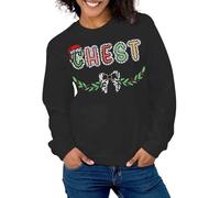 Sweatshirt de jogging pour couples, adultes, lui et elle, assorti, unisexe, sweat-shirts graphiques de Noël Pyjama d'hiver en peluche de Noël, Noir - 3, L