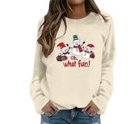 Sweatshirt De Noël pour Femme Sweat Capuche Renne a Noel Pull Pulls Moche Lumineux avec Fourrure Christmas Sweat-Shirt Joli Sweats Femmes