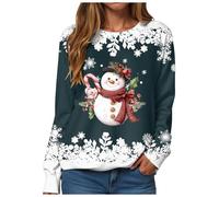 Sweatshirt De Noël pour Femme Sweat Noel Plaid Polaire Tenues Vêtements Christmas Sweatshirts Renne Pull Drole Grande Taille Pulls Famille Motif 3D