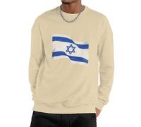 Sweatshirt Décontracté À Col Rond en Polaire Israël Drapeau National Pull Homme pour Le Travail Le Sport Et Les Loisirs Toutes Saisons Couple