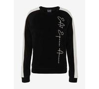 Sweatshirt EA7 Emporio Armani Train Athletic Velour Side Stripe noir blanc rose rouge femme - S