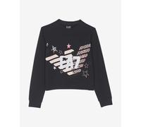 Sweatshirt EA7 Emporio Armani Train Graphic Series Strass noir blanc rose fille - 8