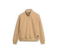 Superdry Country Club Fleece Half Zip Sweatshirt Beige M Femme