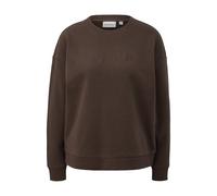 Sweatshirt en coton avec logo brodÃ© femme COMMA Marron 40