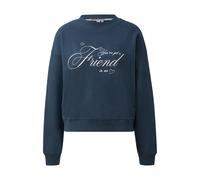 Sweatshirt en molleton doux avec imprimÃ© original femme QS Bleu L