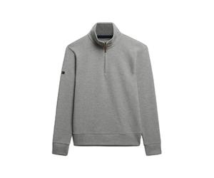 Sweatshirt en piquÃ© Ã col zippÃ© Superdry Essential Gris L