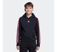 Sweatshirt enfant demi zip, noir et rose