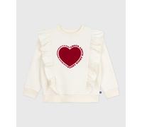 Sweatshirt enfant en coton imprimé Petit Bateau - écru - Taille 12 ans 12A blanc cassé