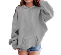 Sweatshirt Enfant Fille - À Capuche Et - Shirts Imprimés Lettres - Shirt À Capuche Décontracté À Manches Longues Vêtements De Sport Élégants pour Les Jeunes Actifs (Grey 11-13 Years)