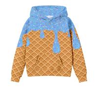 Sweatshirt Enfant Fille Blouse Streetwear Sportwear Fashion Trendy Vêtement Printemps et Automne Décontracté Pull Oversize en Polaire Plaid Sweat pour Enfants 5-12 Ans