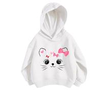 Sweatshirt Enfant Fille Confortable Elégant Sportswear Léger Manches Longues Sweat Tie-Dye Pulls Oversize en Polaire Gym Jogging Running Course Survêtement Hiver Automne et Printemps