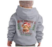 Sweatshirt Enfant Fille Confortable Elégant Sportswear Zippé Veste Polaire Doublée Hoodie Décontracté Manches Longues Tops Oversize en Gym Jogging Running Course Survêtement pour Enfants 2-7 Ans