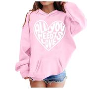 Sweatshirt Enfant Fille,Sportwear Fashion Trendy Vêtement Printemps et Automne Décontracté Pull Ado Taille Unique Hauts Mignons pour Adolescentes Fille 7-14 Ans
