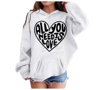 Sweatshirt Enfant Fille,Sportwear Fashion Trendy Vêtement Printemps et Automne Décontracté Pull Ado Taille Unique Hauts Mignons pour Adolescentes Fille 7-14 Ans