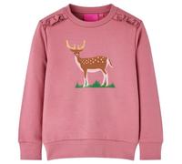Sweatshirt enfant imprimé cerf framboise - VIDAXL - manches longues - respirant 92 cm
