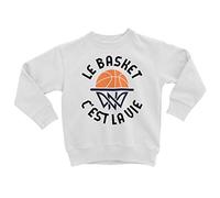 Sweatshirt Enfant Le Basket C'est la Vie Sport Basketball Ballon