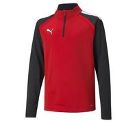 Puma Sweat zippé Teamliga 14 Jr Mixte Rouge/Noir Taille 128