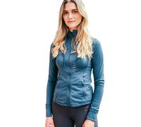 Sweatshirt équitation à capuche full zip femme Cieli Equestrian Willow Bleu M