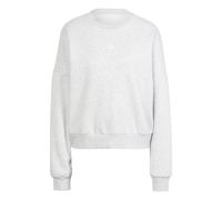 Adidas Sweatshirt femme Essentials Small Logo Feel Cozy Relaxed Fit gris chiné clair/blanc XS