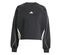 Adidas Sweatshirt femme Stadium 3 bandes Noir/Off White Taille M