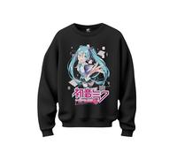 Sweatshirt Femme Anime Hatsune Miku - Coupe Confortable, Impression Haute Définition française, Écoresponsable, Taille S, Noir