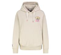 Sweatshirt femme avec design humoristique tasses à café et croissant.