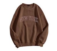 Sweatshirt Femme Casual Sweat Polaire Elégant col Rond Basic Style Mix Loose Loungewear