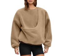 Sweatshirt Femme Confortable, Sweat-Shirt sans Capuche avec Poche pour Petits et Grands Chats, Polaire Douce et Confortable sur Le Devant