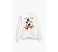 Desigual Sweatshirt femme Avery Mickey blanc - Col rond, coton mélangé intérieur brossé S
