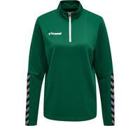 Sweatshirt femme Hummel demi-zip hmlAUTHENTIC Vert XS