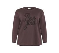 Sweatshirt femme KAFFE Curve Curve KCberla Marron M