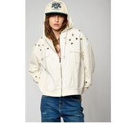 Sweatshirt Femme KAPORAL MOKA - Blanc - Manches longues - Col capuche XL