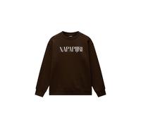 NAPAPIJRI Sweat-shirt 'BLISS' marron / blanc, Taille XS