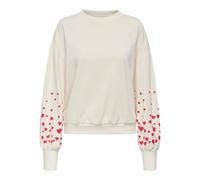ONLY Sweat-shirt 'ONLBrooke' grenadine / blanc, Taille M