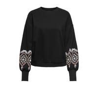 Only Sweat-shirt femme Brooke manches longues col rond imprimé fleurs noir/blanc Taille L