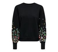 Only Sweat-shirt ONLBrooke manches longues col rond imprimé fleurs noir Taille M