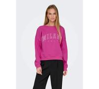 ONLY Sweat-shirt violet rouge / blanc, Taille L