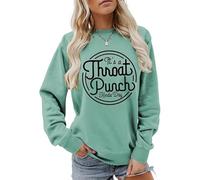 Sweatshirt Femme Oversize Casual, Sweat-Shirt Graphique - Haut décontracté à col Rond en Molleton Doux pour Un Confort Quotidien. Design imprimé élégant.