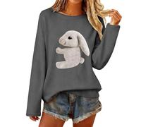 Sweatshirt Femme Oversize Casual, Sweat-Shirt sans Capuche Doux et Confortable avec de Jolies Rayures en Tricot Animal pour Un Confort Quotidien